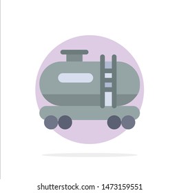 Oil, Tank, Pollution Abstract Circle Background Flat color Icon