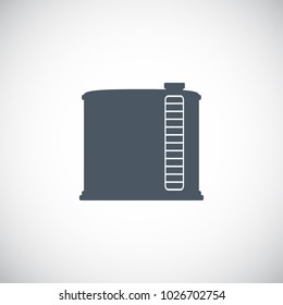 Oil Tank Storage Vector Icon Illustration