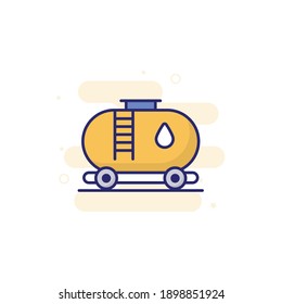 Oil Tank Vector Filled Outline Icon Style Illustration. EPS 10 File 