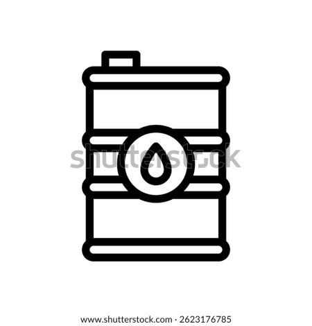 Oil Tank Vector for Fuel Storage and Industrial Energy. Barrel and containment system illustration. Crude oil and gas reserve concept. Line Icon