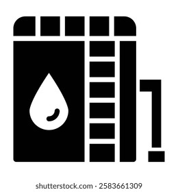 Oil Tank Vector Glyph Icon Vector Design