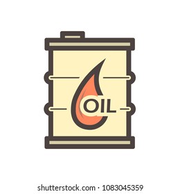 Oil tank vector icon.