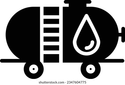 Oil Tank Vector Icon Glyph Style
