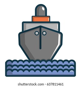 Oil tanker icon. Cartoon illustration of oil tanker vector icon for web