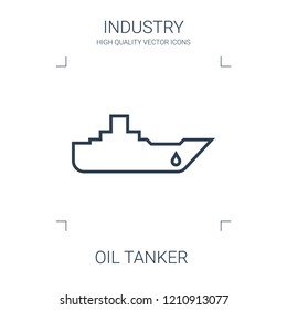 oil tanker icon. high quality line oil tanker icon on white background. from industry collection flat trendy vector oil tanker symbol. use for web and mobile