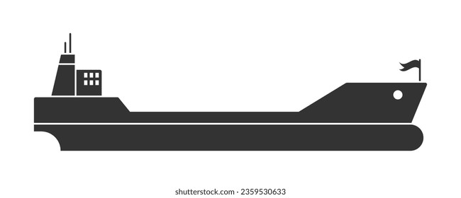 Oil tanker icon. Vector illustration.