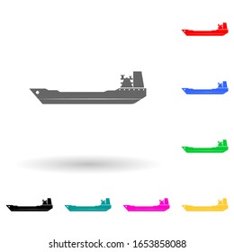 oil tanker multi color style icon. Simple glyph, flat vector of Oil icons for ui and ux, website or mobile application