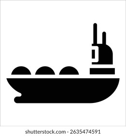 Elemento de icono de barco petrolero para diseño