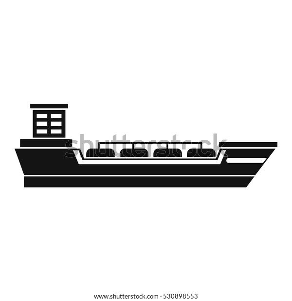 オイルタンカー船のアイコン ウェブ用のオイルタンカーの船のベクター画像アイコンの簡単なイラスト のベクター画像素材 ロイヤリティフリー
