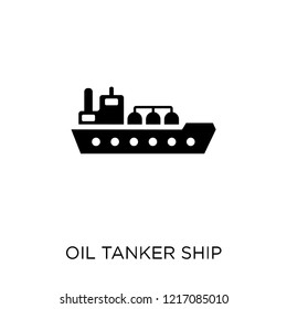Oil Tanker ship icon. Oil Tanker ship symbol design from Nautical collection. Simple element vector illustration on white background.