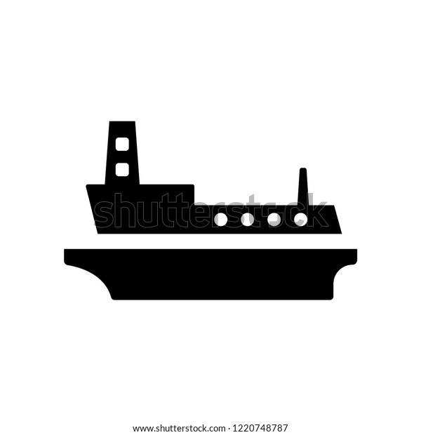 Oil Tanker Ship Icon Trendy Oil Stock Vector (Royalty Free) 1220748787 ...