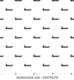 Oil tanker ship pattern seamless in simple style vector illustration