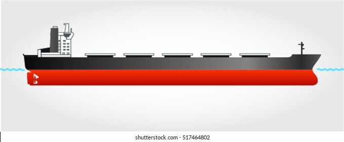 Oil tanker side view