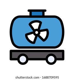 oil tanker vector flat color icon 