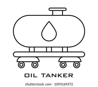Oil Tanker vector icon