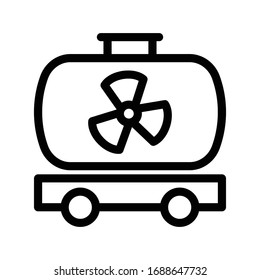 oil tanker vector thin line icon 