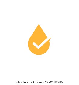 oil tea honey drop check logo vector icon illustration