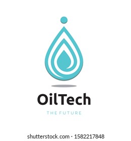 Oil Tech Logo Template for use in any liquid based company