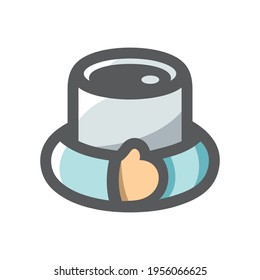 Oil Theft hands Vector icon Cartoon illustration.