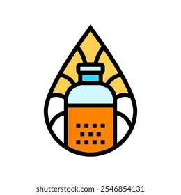 oil therapy ayurveda color icon vector. oil therapy ayurveda sign. isolated symbol illustration