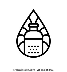 oil therapy ayurveda line icon vector. oil therapy ayurveda sign. isolated contour symbol black illustration