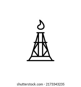oil tower editable stroke icon, Smart stroke icon