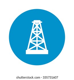 Oil tower icon. 