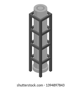 Oil tower icon. Isometric of oil tower vector icon for web design isolated on white background