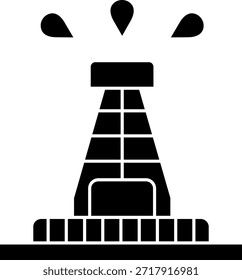 Torre de aceite Línea Vector Icon Design