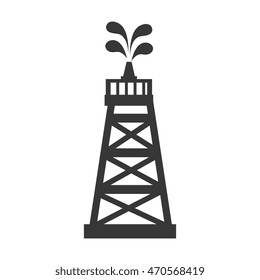 Oil Rig Icon Simple Illustration Oil Stock Vector (Royalty Free) 530898376