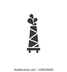 Oil tower vector icon
