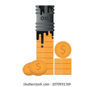 Oil trading market. Oil, money vector illustration, Business Finance and Industry. editable vector.
