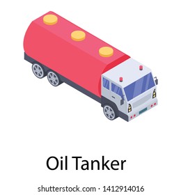 
Oil transport tanker design icon
