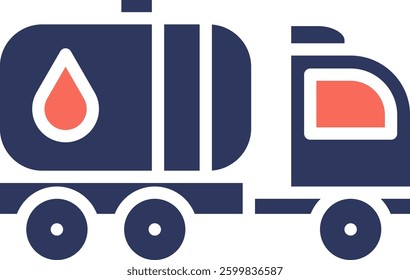 Oil Truck Icon Element For Design And Vector