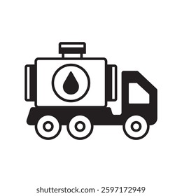 Oil Truck icon EPS 10