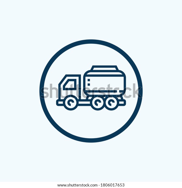 oil truck icon isolated on\
white background from oil and petroleum industry collection. oil\
truck icon trendy and modern oil truck symbol for logo, web,\
app