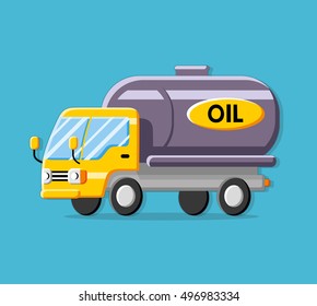 Oil Truck Illustration.