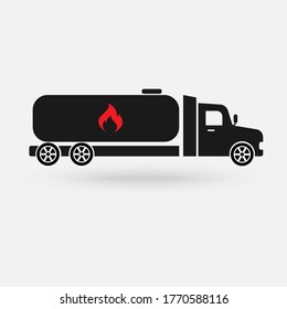 oil truck. vector Simple modern icon design illustration.