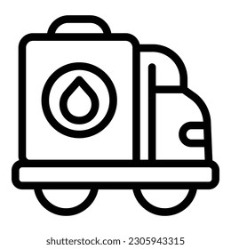 Oil trucker icon outline vector. Cargo sea. Delivery power