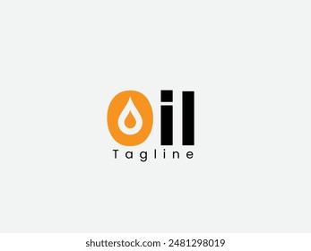 Oil typography logo design template. Oil wordmark logo design.Oile drop with o letter. Font. Gradient color. Business. Lettering.