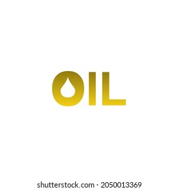 Oil typography Logo icon design. Alphabet Monochrome Monogram emblem graphic design template icon. Graphic element