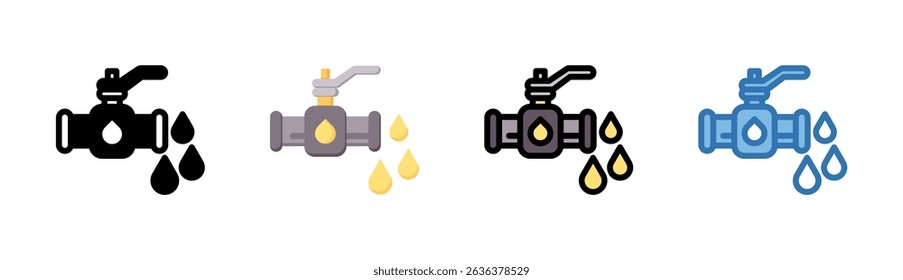 Oil Valve Icon Element For Design And Vector