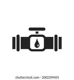 oil valve icon. oil industry and fuel transportation symbol. isolated vector image in flat style