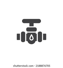 Oil valve vector icon. filled flat sign for mobile concept and web design. Oil pipeline glyph icon. Symbol, logo illustration. Vector graphics