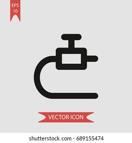 Oil valve vector icon, illustration symbol