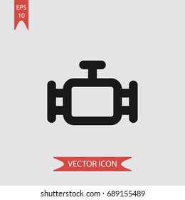 Oil valve vector icon, illustration symbol