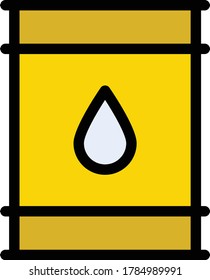 oil vector flat color icon 