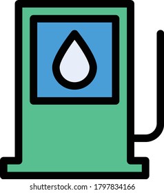 icono de color plano del vector de aceite 