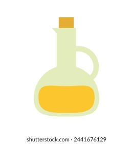 Oil, vector flat illustration. Healthy food and vitamins. 