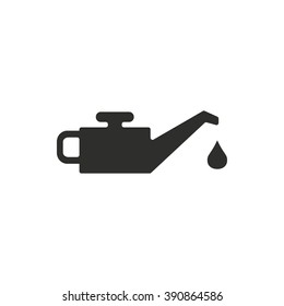 Oil   vector icon. Black  illustration isolated on white  background for graphic and web design.